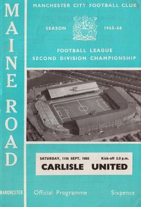 Manchester City v Carlisle United 1965/66